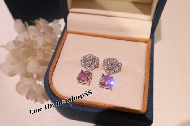 伯爵高仿鑽石耳環 PIAGET專櫃新款紅寶石系列玫瑰耳釘 zgb2930